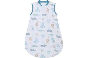 amo nenes Gigoteuse d'été pour bébé 68-78cm, Sac de Couchage de 100% Coton pour Nouveau-né Garçons Filles 0-18 Mois, Respirant Lavable Couverture Portable sans Manches, Super Doux et Confortable