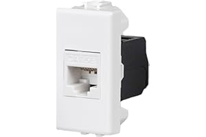 FANTON 23700-27 Presa dati RJ45 UTP 180° cat.5e crimpaggio senza utensile con adattatore per placche e supporti BTICINO MATIX