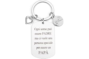 Gishnia Regalo Papà,Portachiavi Papà,Regalo Papa Compleanno Idea Regali per Papà Festa del Papa Idee Regalo Regali da fare al Papà Regali per un neo Papà Portachiavi Papa e Figlia Figlio Originali