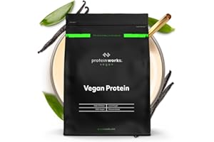 THE PROTEIN WORKS Protein Works - Vegan Protein Powder, Vanilla Crème, 33 Servings, 100% Plant Based & Natural, Premium Multi-Protein Blend, Low Fat Shake, Low Calorie Shake, 1kg