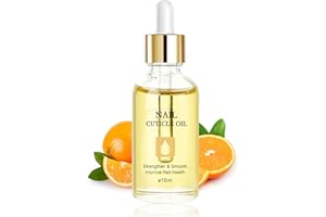 MAGGIDEA Nail Cuticle Oil with Vitamin E & B, Cuticle Oil for Nails, Jojoba Nail Cuticle Oil, Moisturizes Cuticle and Nail's Skin, Strengthens Nails, Prevents Hangnails and Chapped 15ML