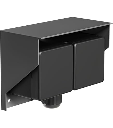 BOLD Orio Smart Outdoor Power Outlet Garden with 3-Way Plug Anthracite (Smart Home WLAN iOS & Android IP44 Outdoor Energy Column 3680 Watt 23 x 12 x 8.5 cm