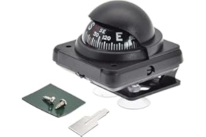 HEIBTENY Boussole de navigation pour bateau, course d'orientation, boussole de voiture à ventouse, tableau de bord, boussole de navigation numérique, boussole de vélo, de randonnée, ballon N9A2 pour bateau,