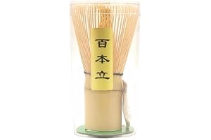 Matcha Whisk, Bamboo Whisk for Matcha Powder, Handcrafted Organic Traditional Japanese Chasen, 100-Prong Matcha Stirrer Wisk Mixer Brush for Authentic Tea Preparation