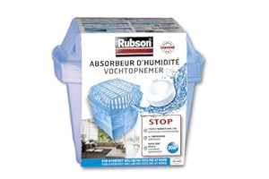 RUBSON absorbeur d'humidité "Basic" pour pièce de 20 m² - contient une recharge