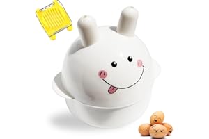 ‎ALOSKART Mikrowellen Eierkocher - Kreativer Hase Eierkocher, Mikrowellen-Eierdämpfer 4 Eier Kapazität Geeignet für Frühstück, Cooker Kitchen Tools