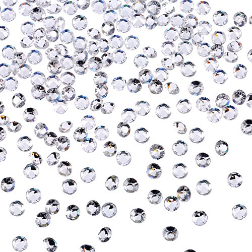 Bememo 10000 Cristaux Acrylique Diamants Table Scatter Confetti Clair Pierres de Strass pour Pièce du Centre de Table Mariage Douche Nuptiale Décorations de Perles de Vase (Clair, 4.5 MM)