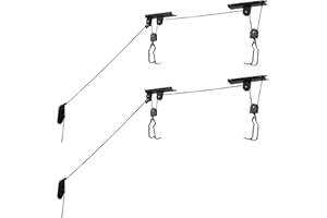 RAD CYCLE PRODUCTS Quality Garage Storage Bike Lift with 100 LB Capacity, Bicycle Hoist, 2-Pack