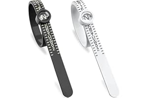 Aurum and Adorn Ring Sizer UK - Adjustable Ring Measurement Tool - A-Z Sizing - Wedding Ring Sizer Gauge For Men and Women