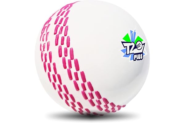 jaspo Synthetic Rubber T-20 Plus Practice Cricket Ball/Wind Balls (125-130 Gms) For - Indoor & Outdoor Street & Beach Cricket (White)