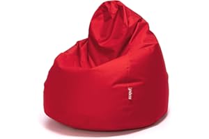 Ecopuf Fuzzy | Puff Poltrona Sacco - da Interno e Esterno - A Antistrappo Antimacchia - Imbottitura Polistirolo A Doppia Zip - Dim 80x110cm