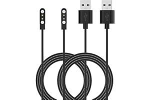 CHOFIT Replacement Charging Cable Compatible with IDW19 IDW18 IDW16 IDW13 ID208 P66 P66D P66E Charger, 3.3ft/100cm USB Chargers Power Cord Black, 2-Pack