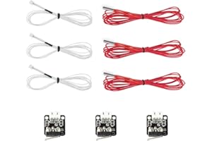 Creality Oryginalne zestawy rur grzewczych, termistor i wyłącznik krańcowy [9 szt.] do Ender-3, Ender3 Pro, Ender 3X