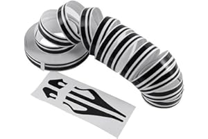 Minsezhi Bande adhésive pour voiture,Bande latérale carrosserie,Rayures Autocoll,Ruban à Fines Rayures pour Voiture,pour voitures et motos 9,8 m (noir)