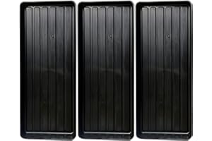 e Dukan 98cm Large Plastic Grow Bag Trays for Garden Plant Pots, Propagation & Seedling Trays – Heavy Duty Waterproof Drip Tray for Indoor Outdoor Gardening, Greenhouse & Hydroponic Use (3)