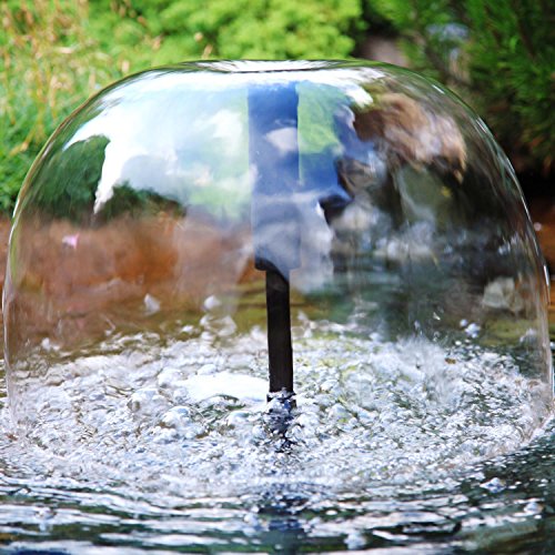 Blumfeldt Wasserwerk 500 Gartenbrunnen Solar Springbrunnen (Wasserfontäne, Akku, LED-Beleuchtung, 5 Watt Solarpanel, 500 Liter/h Pumpleistung) schwarz - 3