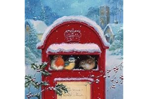 CraftyThings 4 x Paper Napkins - Birds in Post Box - Ideal for Decoupage/Napkin Art