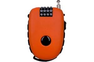 Bosvision Cable Combination Padlock, Ski Lock, Stroller Lock, Cable Lock, 90cm / 2.4mm (Diameter) Steel Retractable Cable