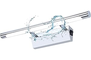 Lightsjoy 40CM Bathroom Mirror Light with Switch LED Bath Wall Lights Mirror Lamps Adjustable Angle 180° 5W Picture Lights for Wall IP44 Shaving Light Above Bathroom for Vanity 6500K Cool White