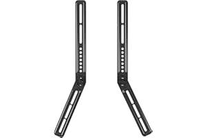 XINLEI Sound Bar Bracket Above or Under TV, Universal Soundbar Mounts for Most 23”-65” TVs, Adjustable Soundbar Bracket for Most Sound bar Mounting Holes at The Rear, up to 10kg SBR302 (1-Pair)