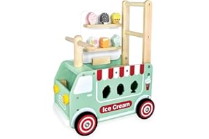 I'm Toy Multifunction Wooden Ice Cream Truck, Shape Sorter, 12M+