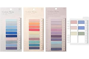 Amerson 660 Stück Datei Index Tabs, Index-registerkarten Selbstklebend Haftnotizen Haftmarker Sticky Notes Flaggen Bunt Seiten Marker Bücher Seiten Wasserdicht Beschreibbare Lesezeichen (Color C)