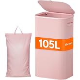 Lifewit Laundry Basket, Foldable Laundry Basket with Removable Bag and Handle, Dirty Clothes Bin with Lid, Laundry Basket for