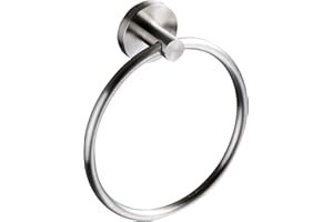 Ambrosya® | Porte-Serviettes Exclusif en Acier Inoxydable | Salle de Bains Porte-Serviette Support Crochet Anneau (Acier Inoxydable (Brossé))