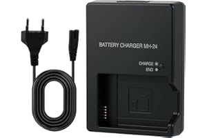 SOLRYN MH-24 Chargeur de Batterie pour EN-EL14 EN-EL14A, Chargeur Appareil Photo pour Nikon D3100 D3200 D3300 D3400 D3500 D5100 D5200 D5300 D5500 D5600 P7000 P7100 P7700 P7800, 8.4V 0.9A Charge Rapide