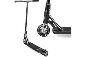 Movino Black Mamaba Monopattino Scooter Professionale Scooter Per Adulti Cuscinetti A Sfera ABEC9 Ruote 110 mm In Alluminio Freestyle Scooter Monopattino Acrobatico T-Bar Manubrio Nero