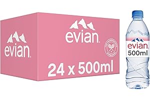 Evian Still Mineral Water, 24 x 0.5L