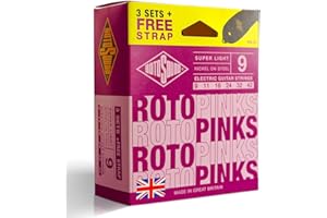 Rotosound R9-31 Electric Guitar Strings with Strap (Pack of 3)