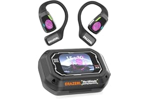 ERAZERL Wireless AI Translator Earbuds with Smart Touch Screen, Bluetooth 5.4 Headphones Real time Translation 135 Languages, 48H Playtime with 5 EQ Modes, HiFi Stereo Suitable for Android&IOS, XP6 Black