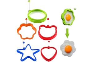 WJIAEER 5 PCS moule pancake moule oeuf au plat moule oeuf moule a oeuf moule a oeufs au plat omelette cuire