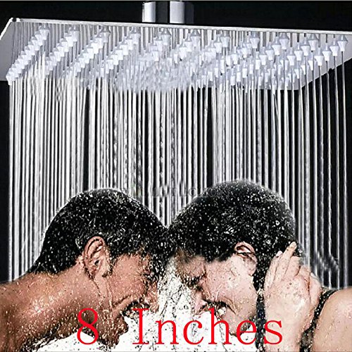MASCARELLO® 8 “ Quadrat Edelstahl Regen Duschkopf Niederschlag Badezimmer Top Sprayer Neu - 7