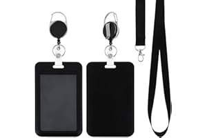 Amaxiu Etui na dowód osobisty z paskiem na szyję, wysuwane etui na dowód osobisty ze smyczą Etui na identyfikator ze smyczą z breloczkiem Ochraniacz karty dla kobiet Nauczyciele Pielęgniarki Lekarz