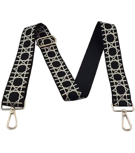 Tracolla regolabile per borse da 3,8 cm, tracolla con motivo a righe, stile boho, 75-130 cm, tracolla da uomo, accessorio fai da te, accessorio per borse, blu e rosso