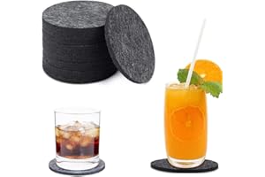 TRABAG 20 Stück Filzuntersetzer Rund, Filz Untersetzer Für Gläser, Tischuntersetzer，Untersetzer Teller，Glasuntersetzer, bierdeckel Für küchenutensilien wohnungs zubehör deko Wohnzimmer