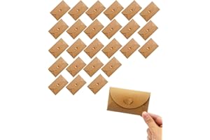 KGDUYC 50 Pz Busta Regalo con Kraft Carta, Hotipine Vintage Marrone Resistente Forma di Cuore envelopes per Cartoncino di Auguri San Valentino Amicizia Diario Natale lettere Inviti 250Gsm 174 X 109 mm