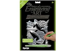 Royal & Langnickel SILF19 - Engraving Art/Kratzbilder, DIN A4, Orkas, silber