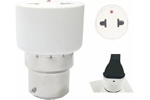 FExYinz Convertisseur Prise B22 - Prise EU : Adaptateur Douille avec Prise 250V 2A Max - Blanc - Installation 5 Secondes 2 pièces