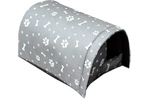 Vinnykud Niche d'extérieur pour Chat Imperméable PVC Maison d'animaux avec Doublure Douce, Pliable Résistant Aux Intempéries Abri pour Animaux De Compagnie