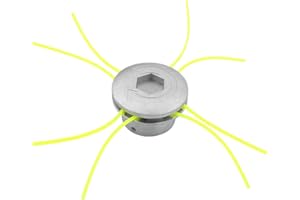 Zerone Rasentrimmer Kopf,Aluminium Rasentrimmer Trimmer Fadenkopf Trimmerfaden Doppelfadenkopf für Motorsense Garten Rasentrimmer