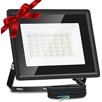 Aigostar 30W Solar Flutlichtstrahler – IP65 Wasserdicht, Kaltweiß 6500K, Für Garten, Garage & Hof