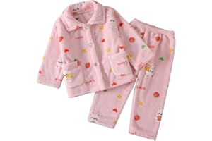 SoLu DAY8 Ensemble Enfant Garçon Hiver Chaud 2-14 Ans Polaire Dessin Animé Ensemble Ado Garcon Pantalon Et Chemise Manches Longues Velours Confortable Casual Vacances Pyjamas