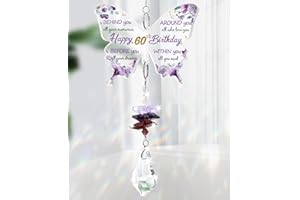 TheGiffter 60th Birthday Gifts for Women, 60th Birthday Decorations Acrylic Crystal Suncatcher for Mum Sister Wife, Happy 60 Year Old Presents for Women Friends Female, Special 1965 Gifts for Bestie