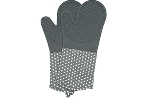 WENKO Manoplas de cocina silicona, 2 uds. 1 par Gris