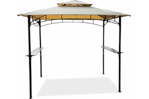 GRASEKAMP Qualität seit 1972 Grillpavillon BBQ 1,5x2,4m inkl. Flammschutzdach Sand