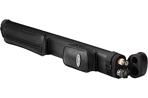 Casemaster by GLD Products Q-Vault Classic Billiard/Pool Cue Hard Case, Holds 1 Complete 2-Piece Cue (1 Butt/1 Shaft),Black,One Size
