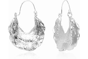 DECENTRALAND Fulani - Pendientes de aro grandes de oro martillado, esmaltados africanos, para mujeres y niñas